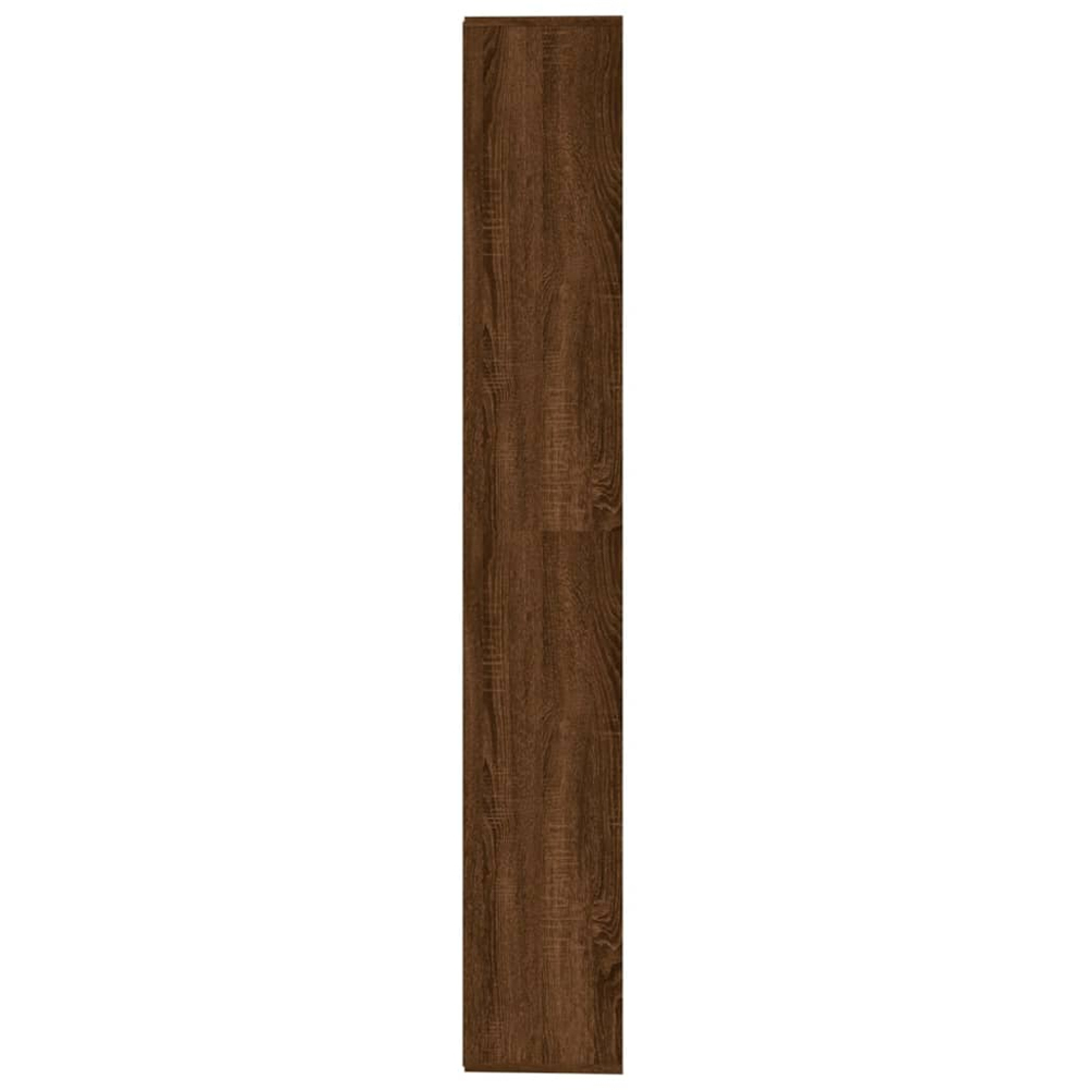 vidaXL 6 Shelf Brown Oak Wooden Bookcase Image 4