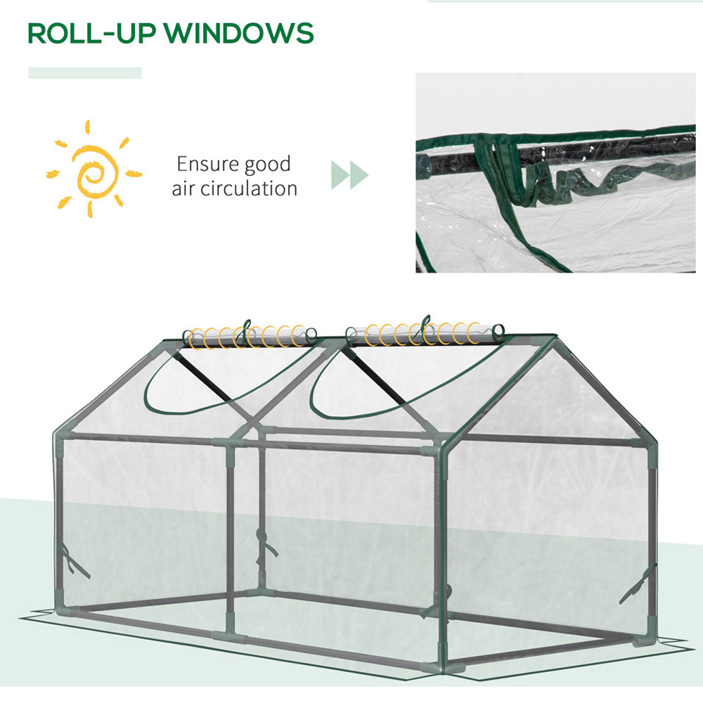 Outsunny Clear PVC Cover 3.9 x 2ft Tomato Vegetable Greenhouse Image 6