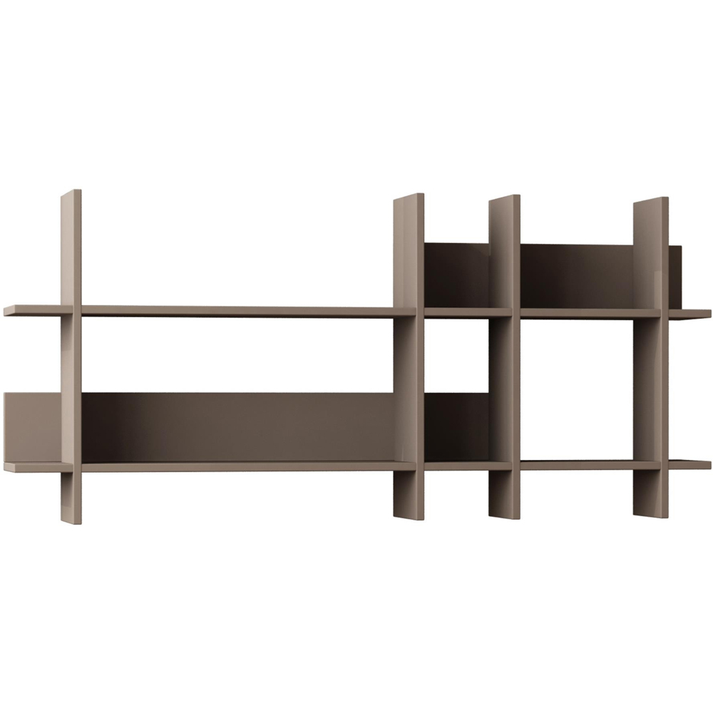 Decortie Beads 6 Shelf Light Mocha Bookcase Image 2
