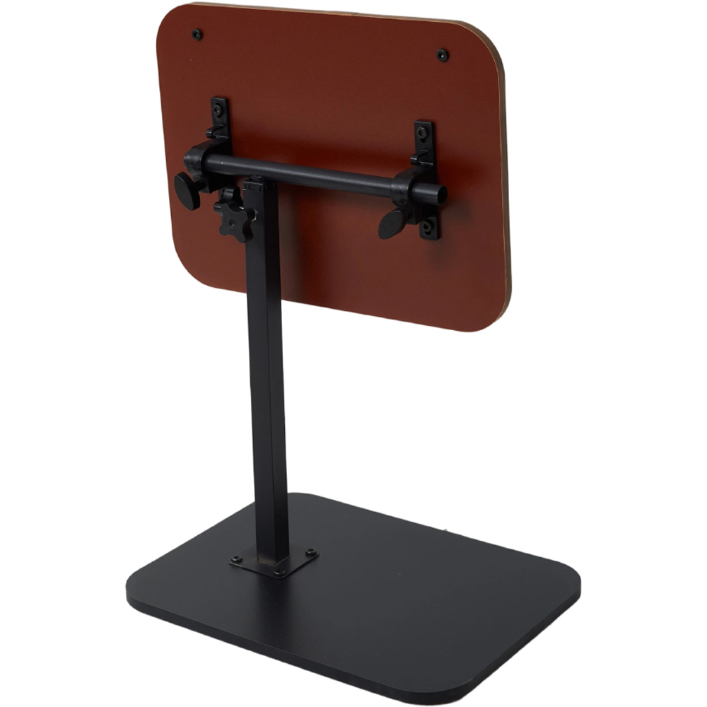 Living and Home Walnut and Black Adjustable Rotating Side Table Image 6