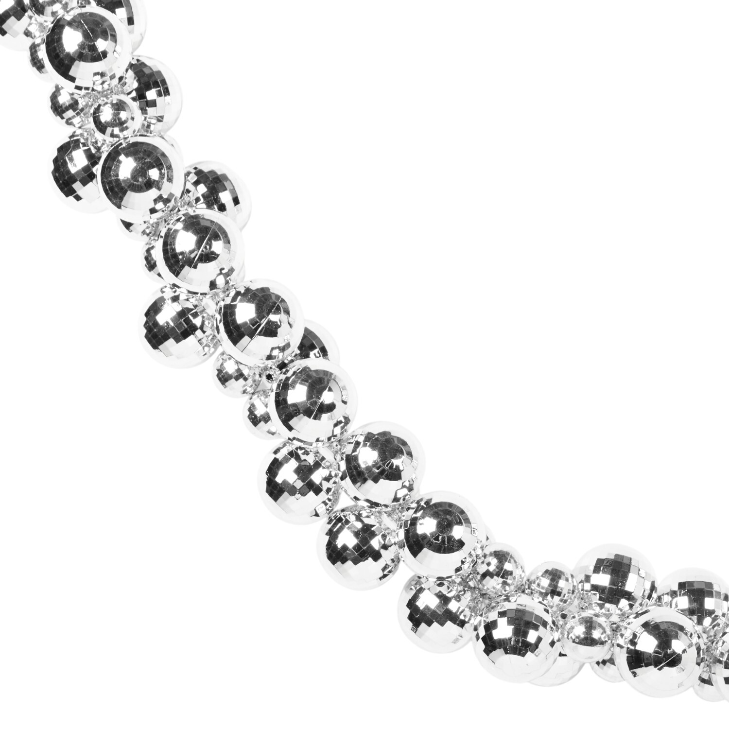 Disco Bauble Garland Silver Image 1