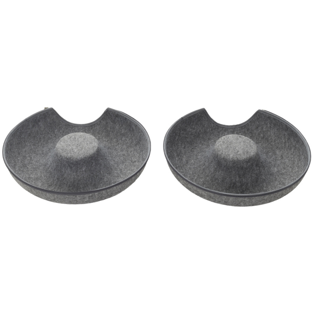 H&O Direct 50cm Dark Grey Round Cat Tunnel Bed Image 2