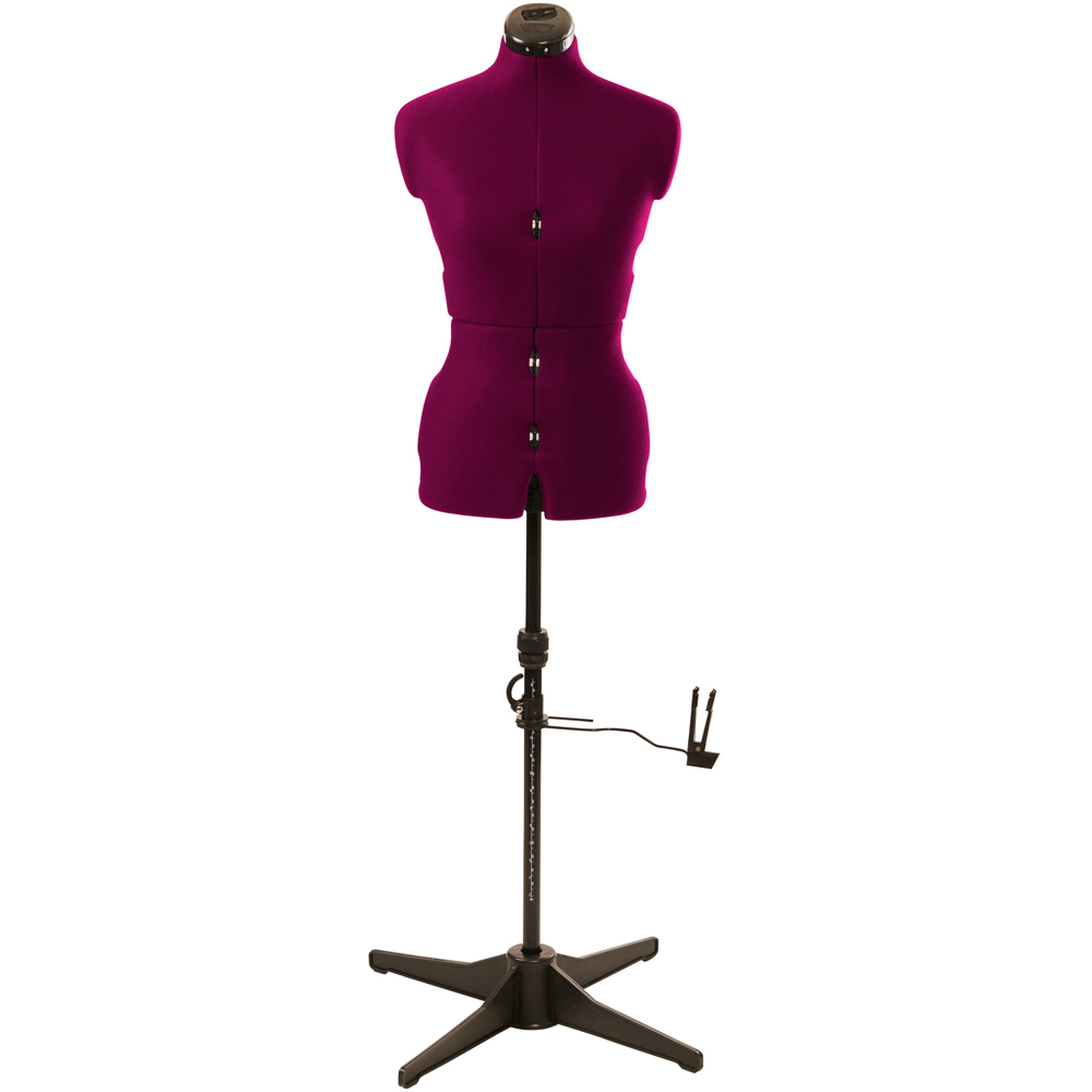 Sewing Online 023816-WINE Wine Adjustable 8-Part Dressmakers Dummy with Hem Marker Small Image 2