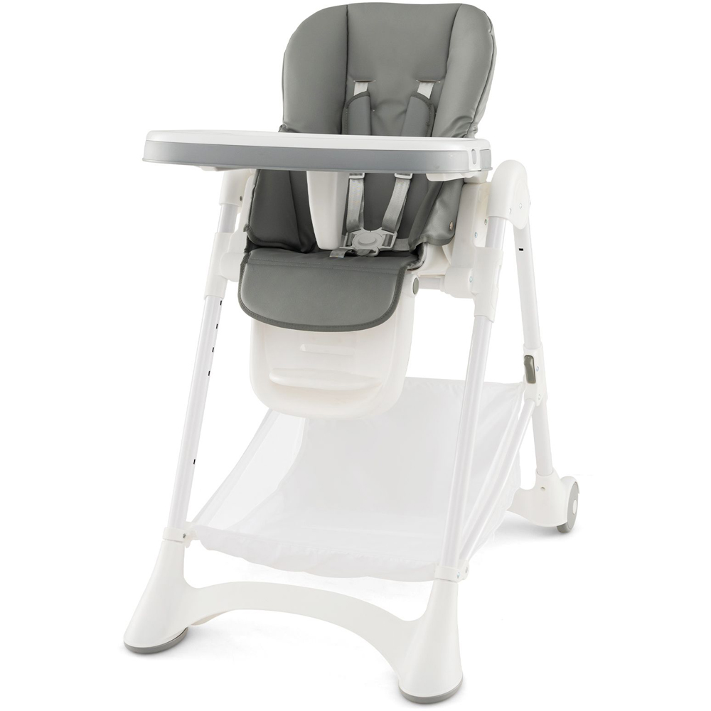Costway Grey Baby Highchair with Cushion Image 1