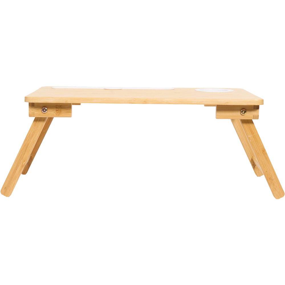 Foldaway Bamboo Laptop Table Natural Image 3