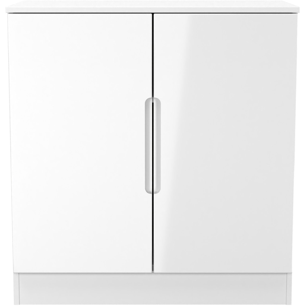 Crowndale Milan 2 Door White Gloss and White Cabinet Ready Assembled Image 2