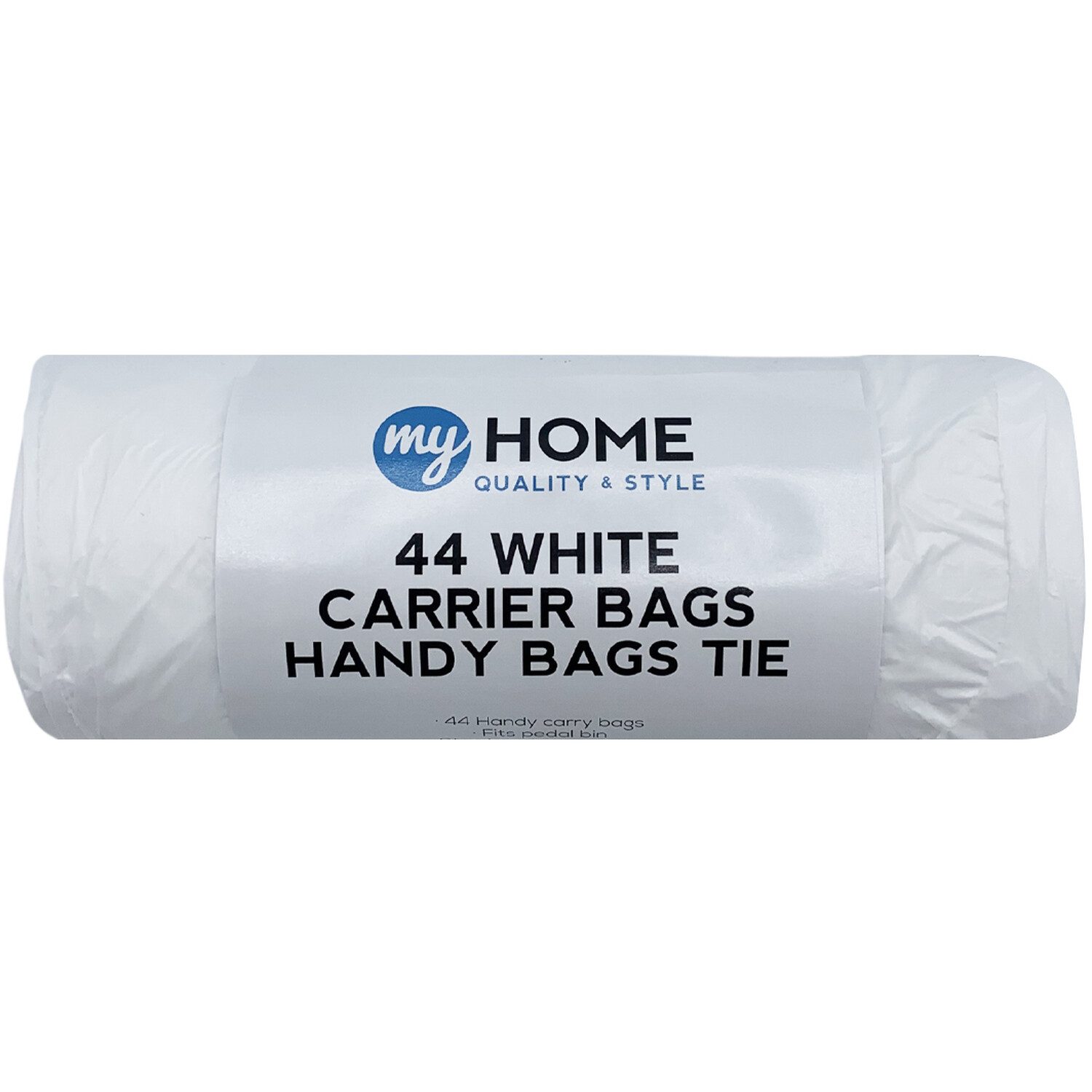 Pack of 44 Tie Handled Carrier Bags - White Image