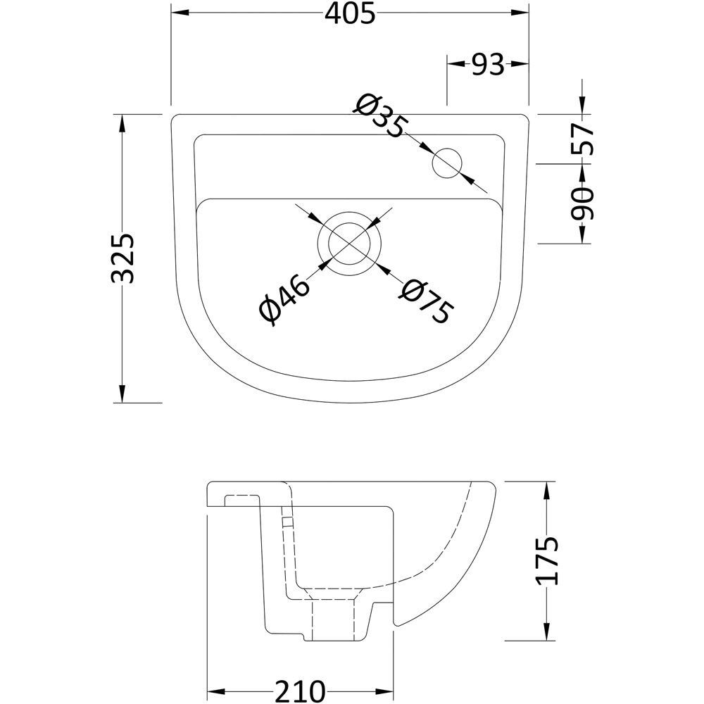 Hudson Reed Oculus Semi Recessed Basin Image 2