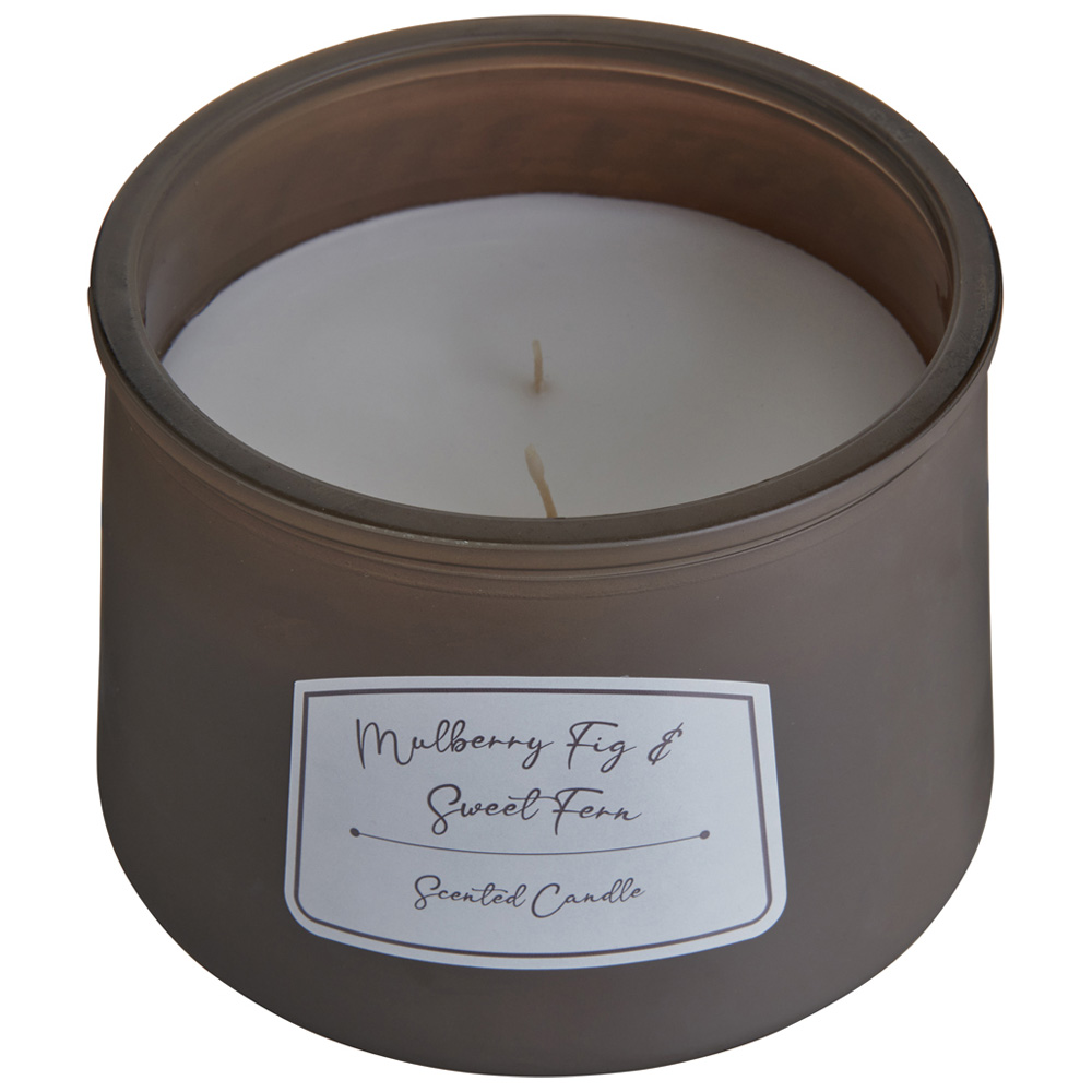 Wilko Taupe Frosted Candle Image 1