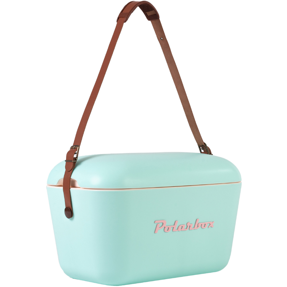 Polarbox 20L Cyan and Baby Rose Retro Portable Coolbox Image 2