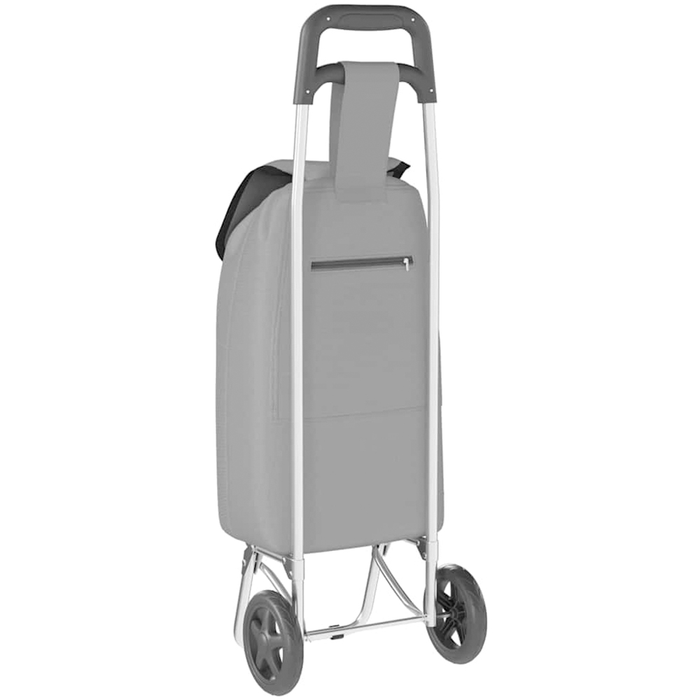 vidaXL 35 x 28 x 92cm Grey Foldable Shopping Trolley Image 4