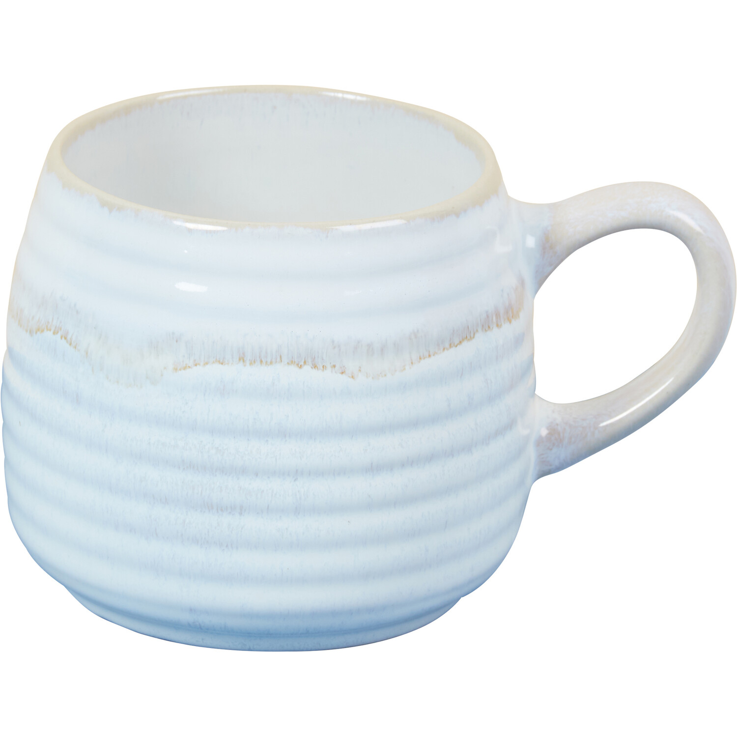 Set of 4 Reactive Glaze Mugs - White Image 4