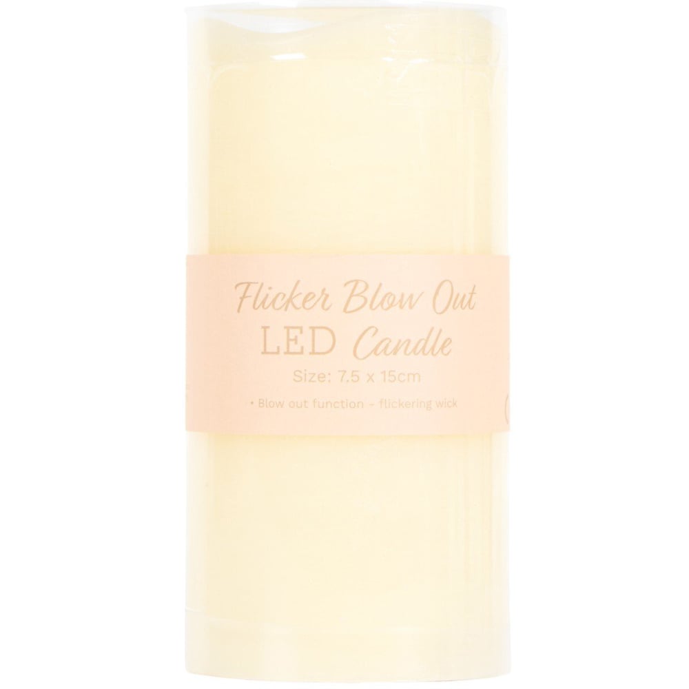 Flicker Blow Out LED Candle  - Neutral / 15cm Image 1