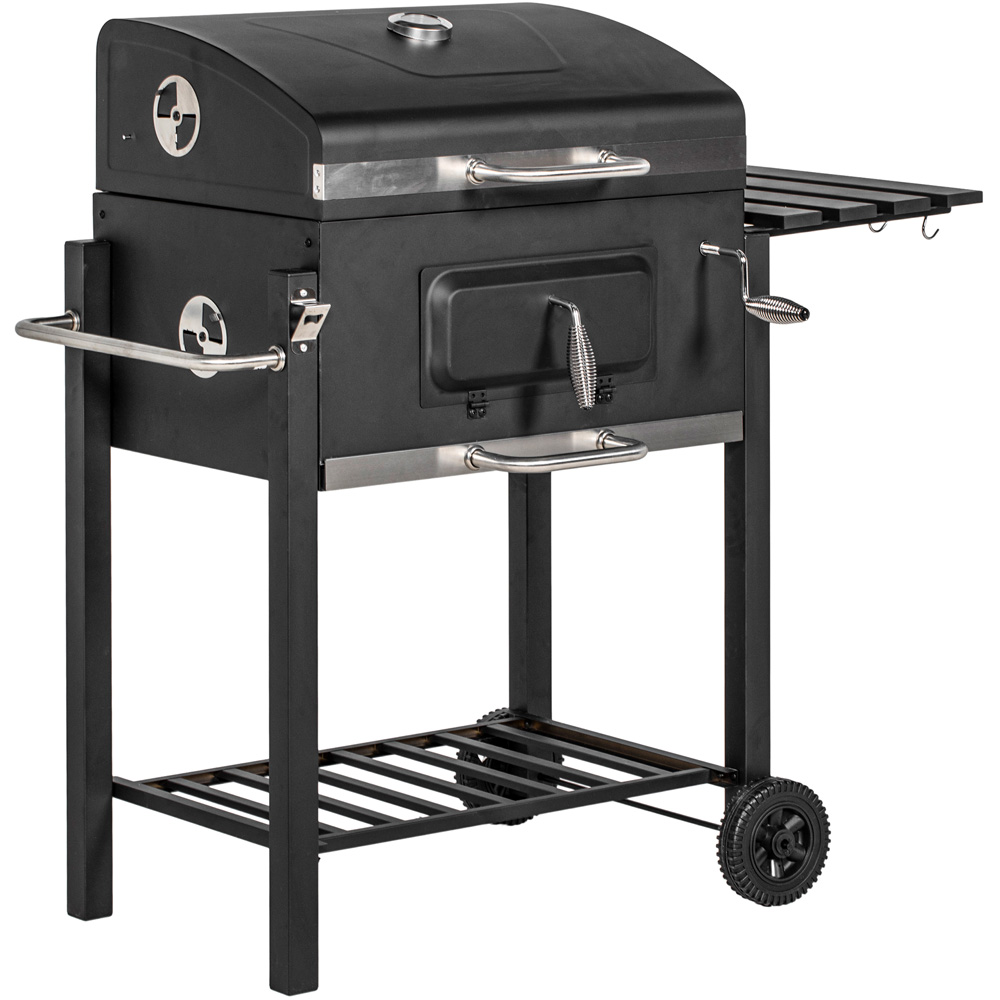 Outsunny Black Charcoal Grill with Height Adjustable Coal Pan Image 1
