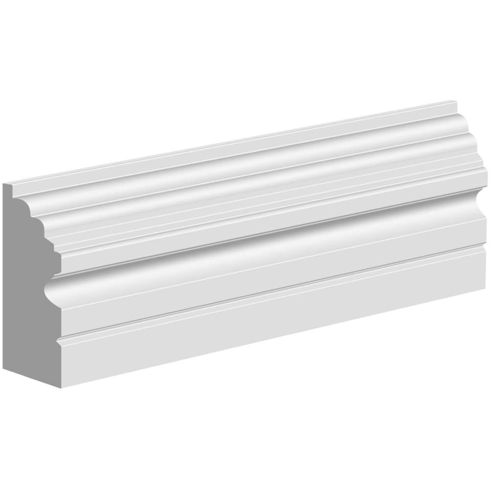 National Skirting White Frontier Primed Dado Rail 25mm 50 x 2300mm Image 1
