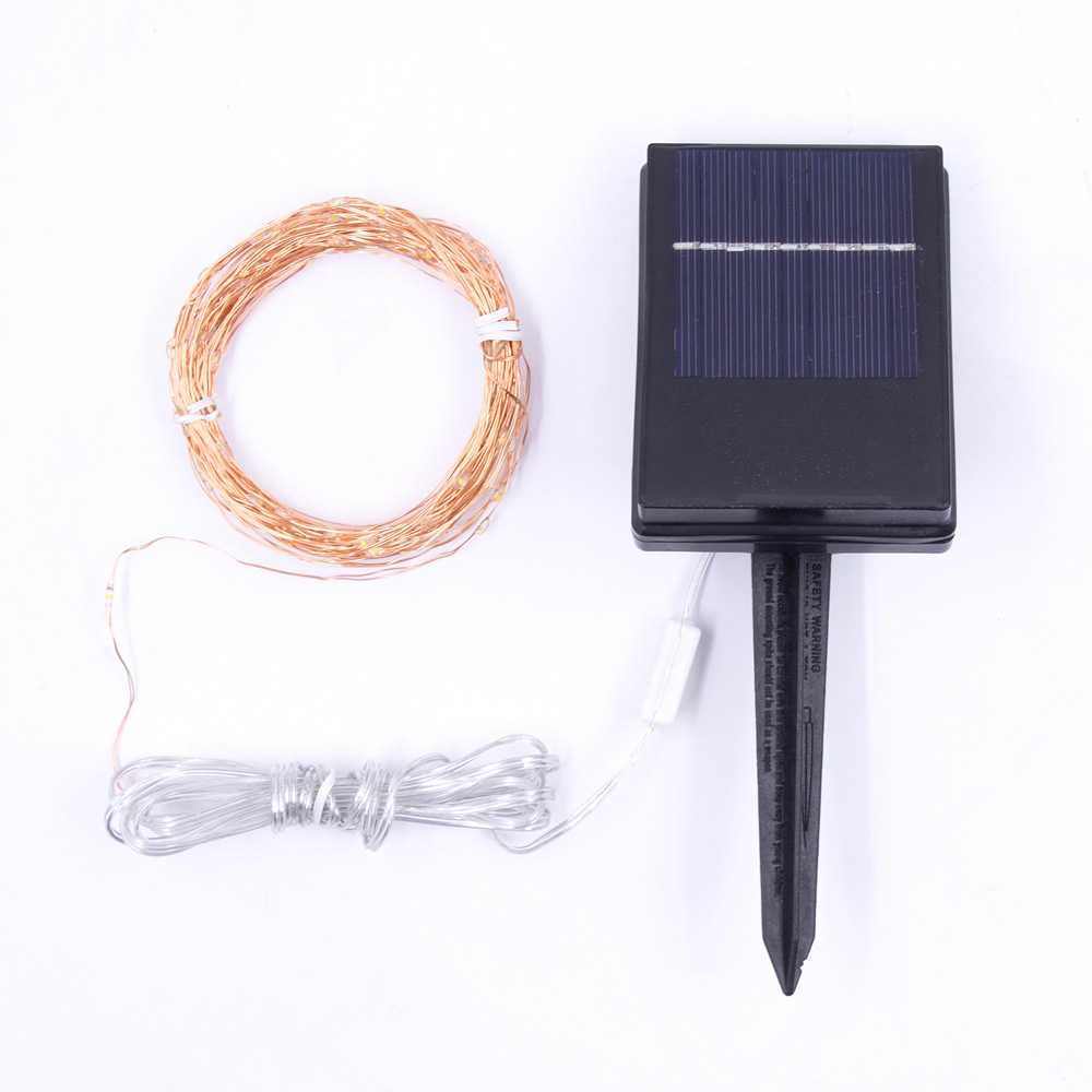 Garden Kraft Warm White 100 Micro Copper Solar LED String Light Image 2