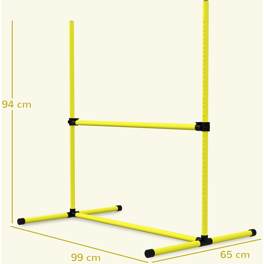 PawHut Yellow 4 Pieces Dog Agility Set with Carry Bag Image 9