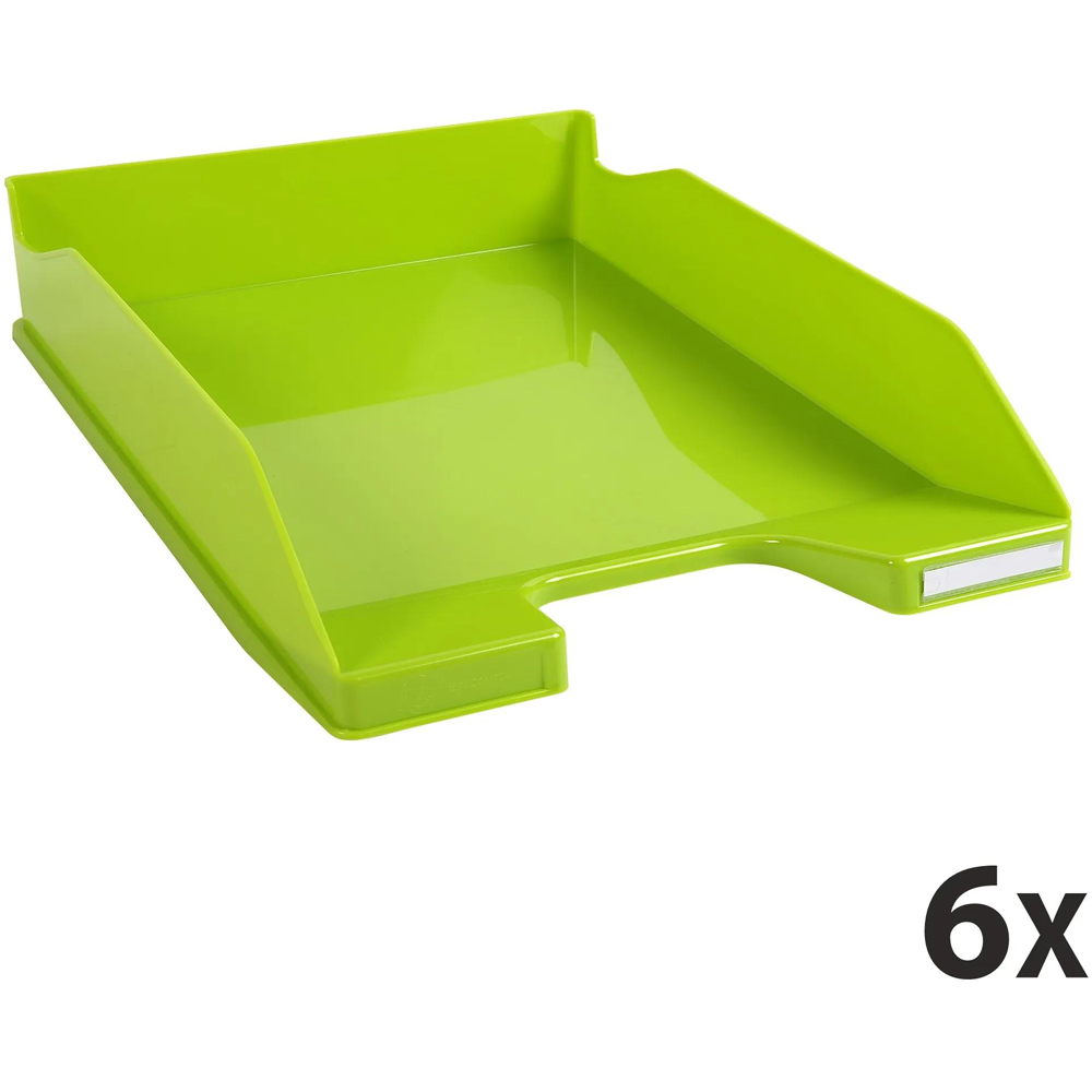 Exacompta Iderama Anise Green Gloss Letter Tray 6 Pack Image 6