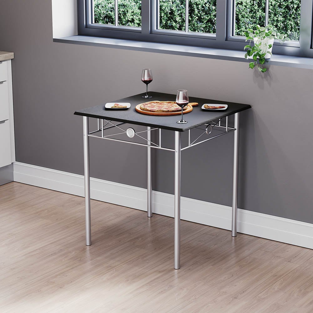 Vida Designs Roslyn 2 Seater Square Dining Set Black Image 4
