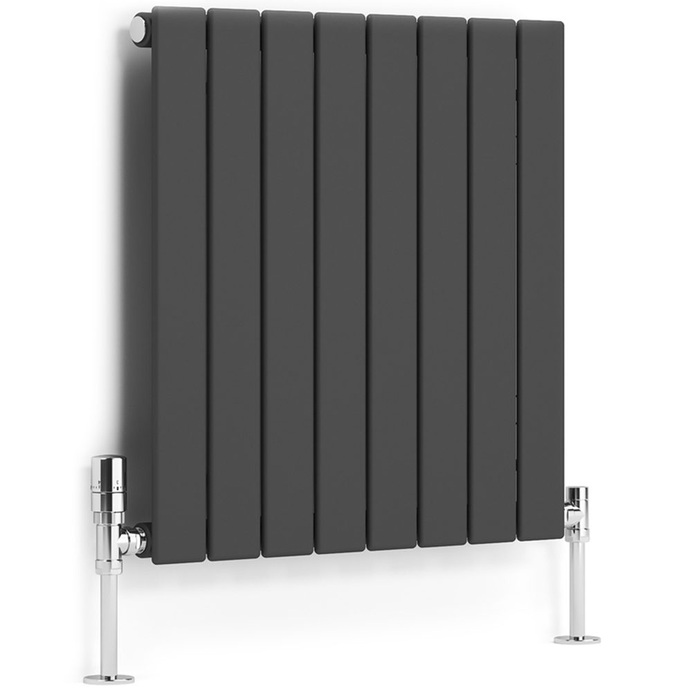 Terma Forte 1384 BTU Metallic Grey Single Panel Radiator 600 x 588mm Image 1