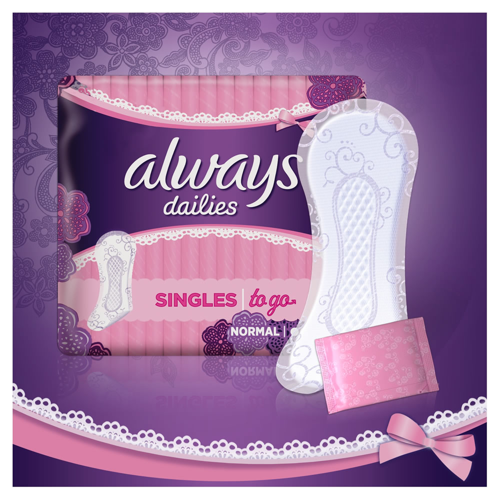 Always Dailies Singles Normal Pantyliners 20 pack Image 2