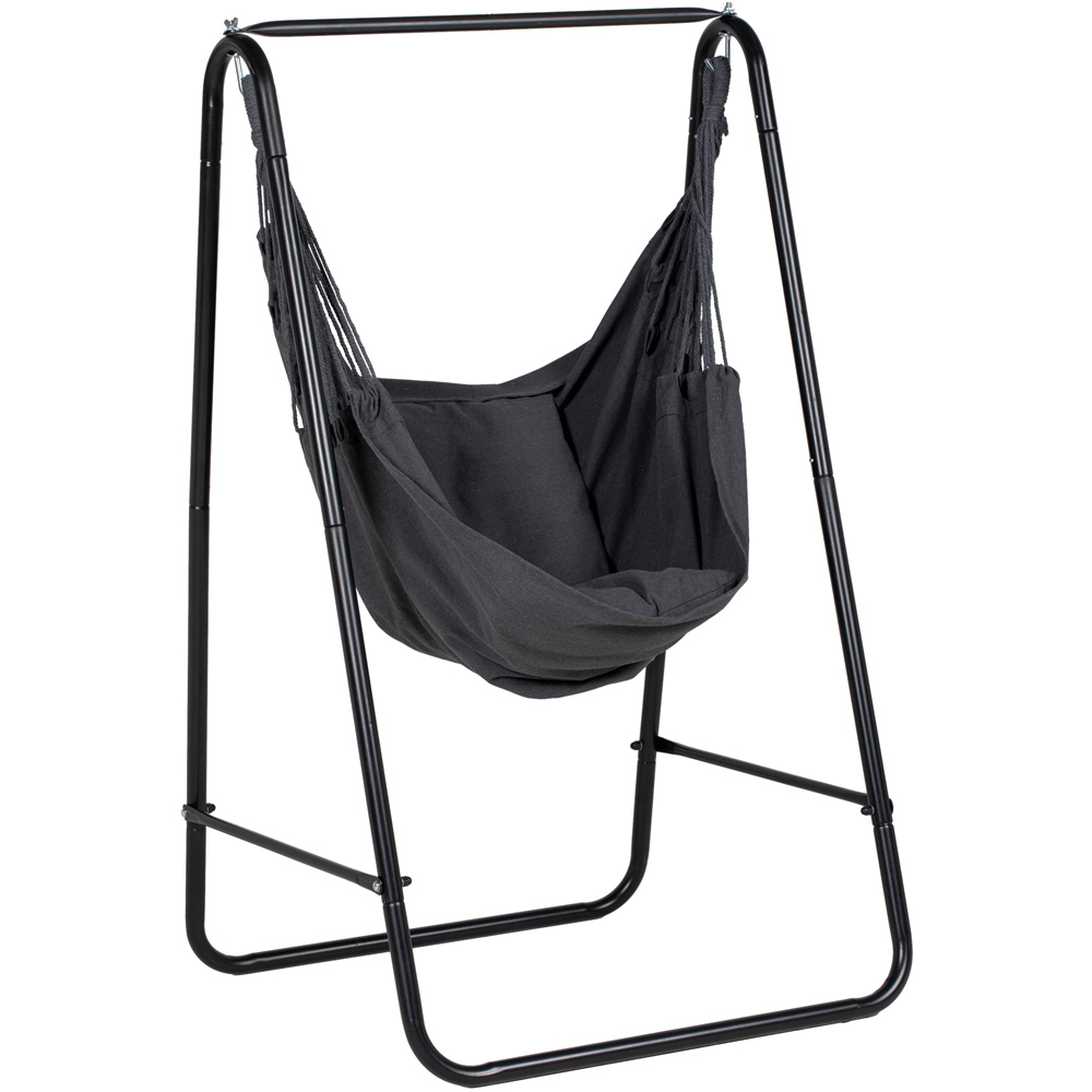 Outsunny Dark Grey Hammock with Stand Image 2