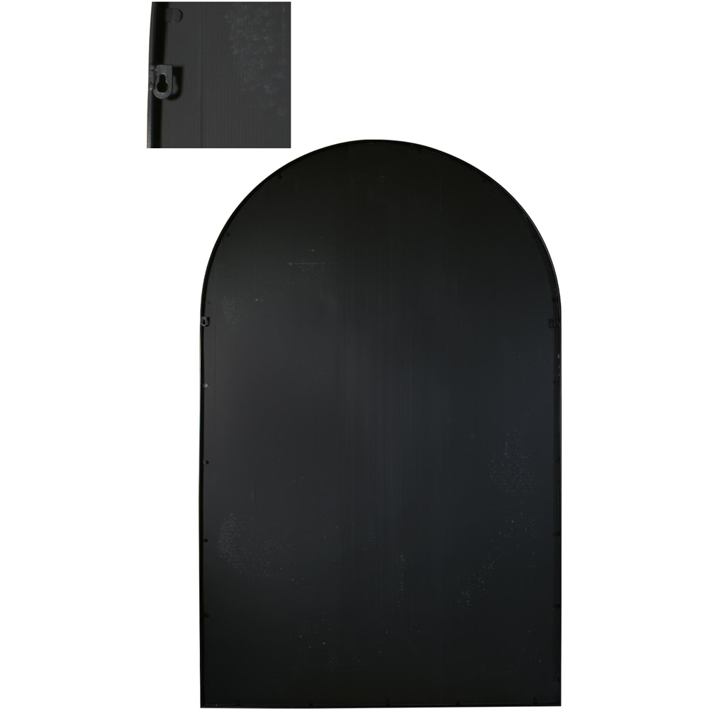 The Arcus Black Arched Metal Leaner Wall Mirror 190 x 120cm Image 4