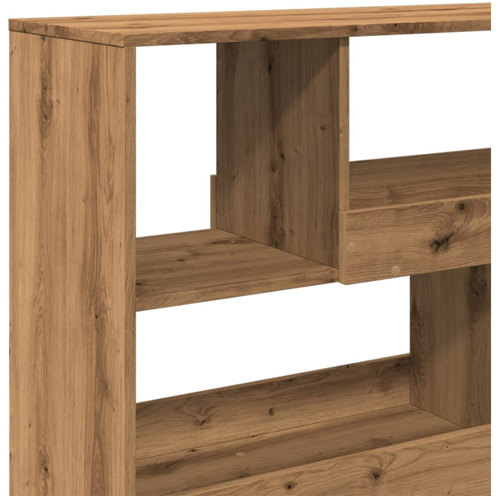vidaXL 6 Shelf Artisan Oak Small Bookcase Image 6