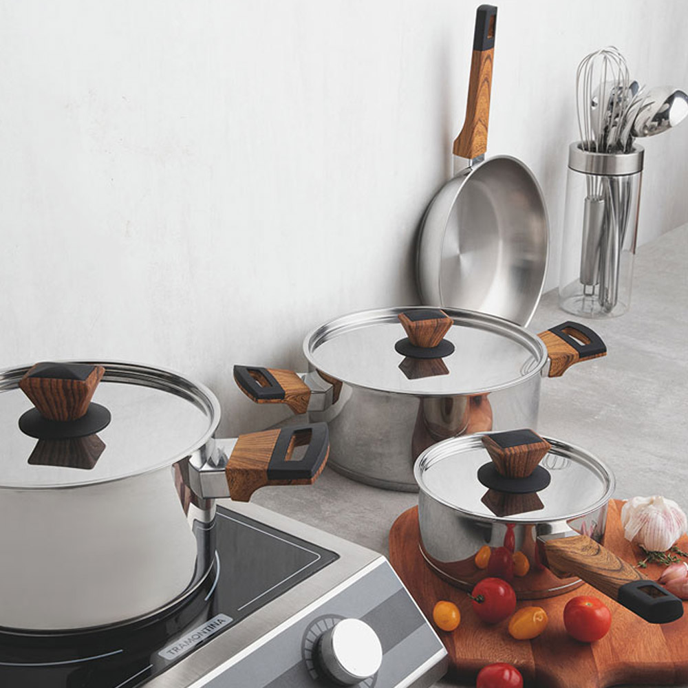 Tramontina Brava 4 Piece Stainless Steel Saucepan Set Image 7