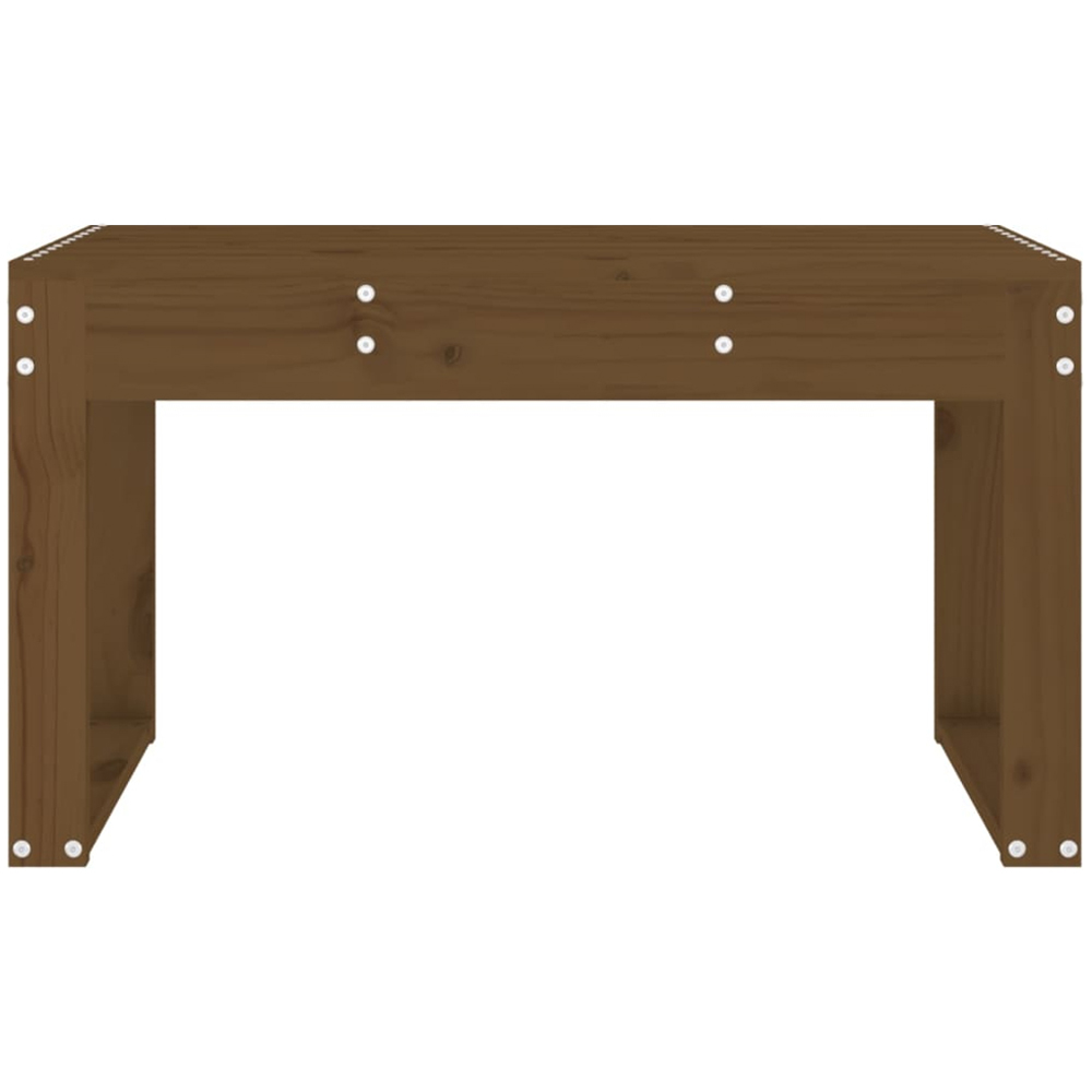 vidaXL Honey Brown Solid Pine Wood Slatted Garden Bench 80 x 38 x 45cm Image 3