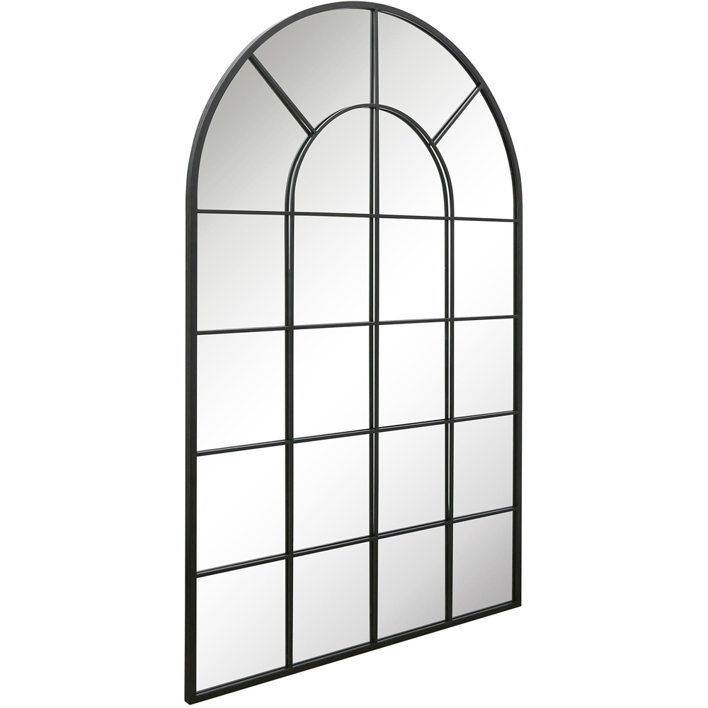 MirrorOutlet The Arcus Black Framed Arched Wall Garden Mirror 190 x 120cm Image 3