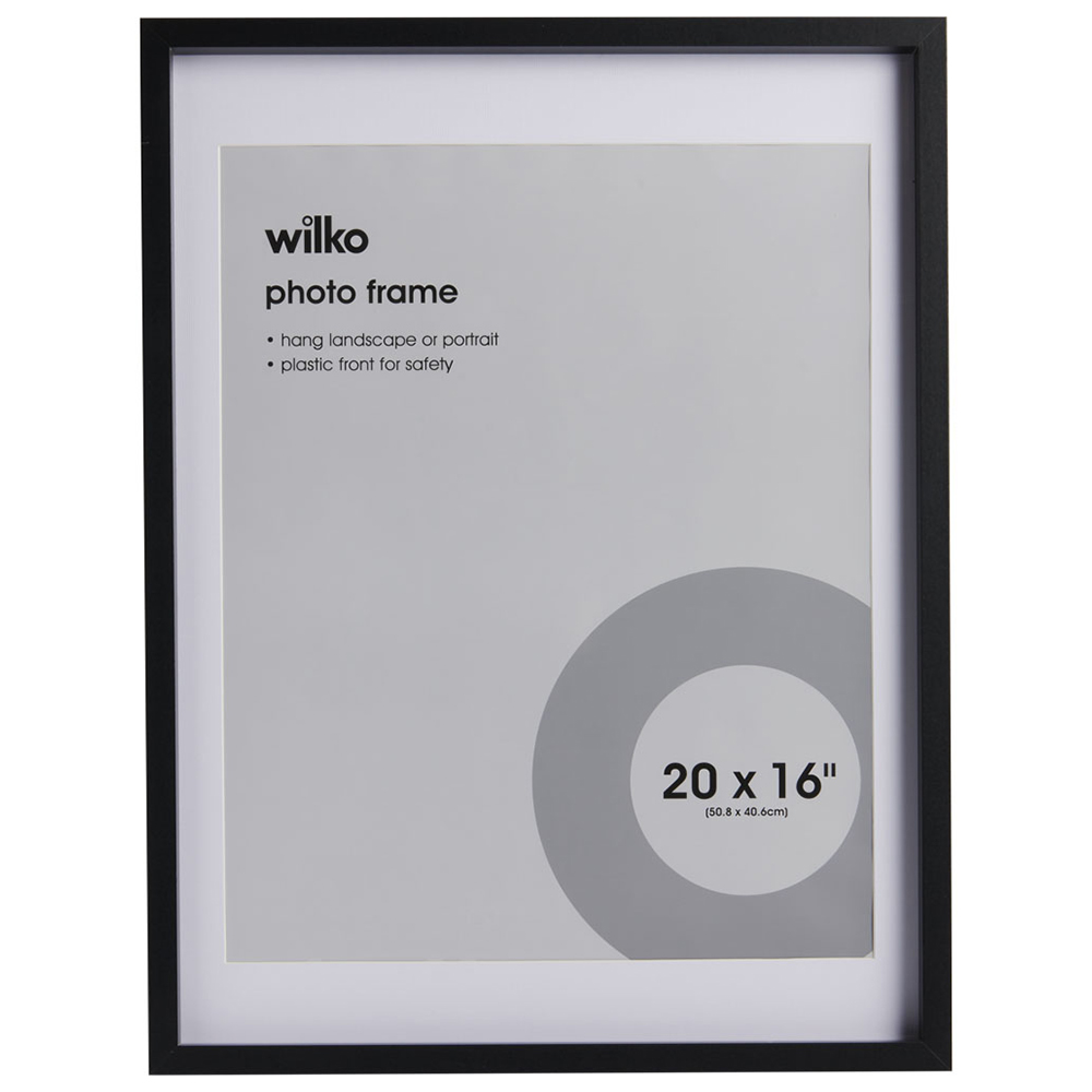 Wilko Large Black Frame 24 x 18inch Image 1