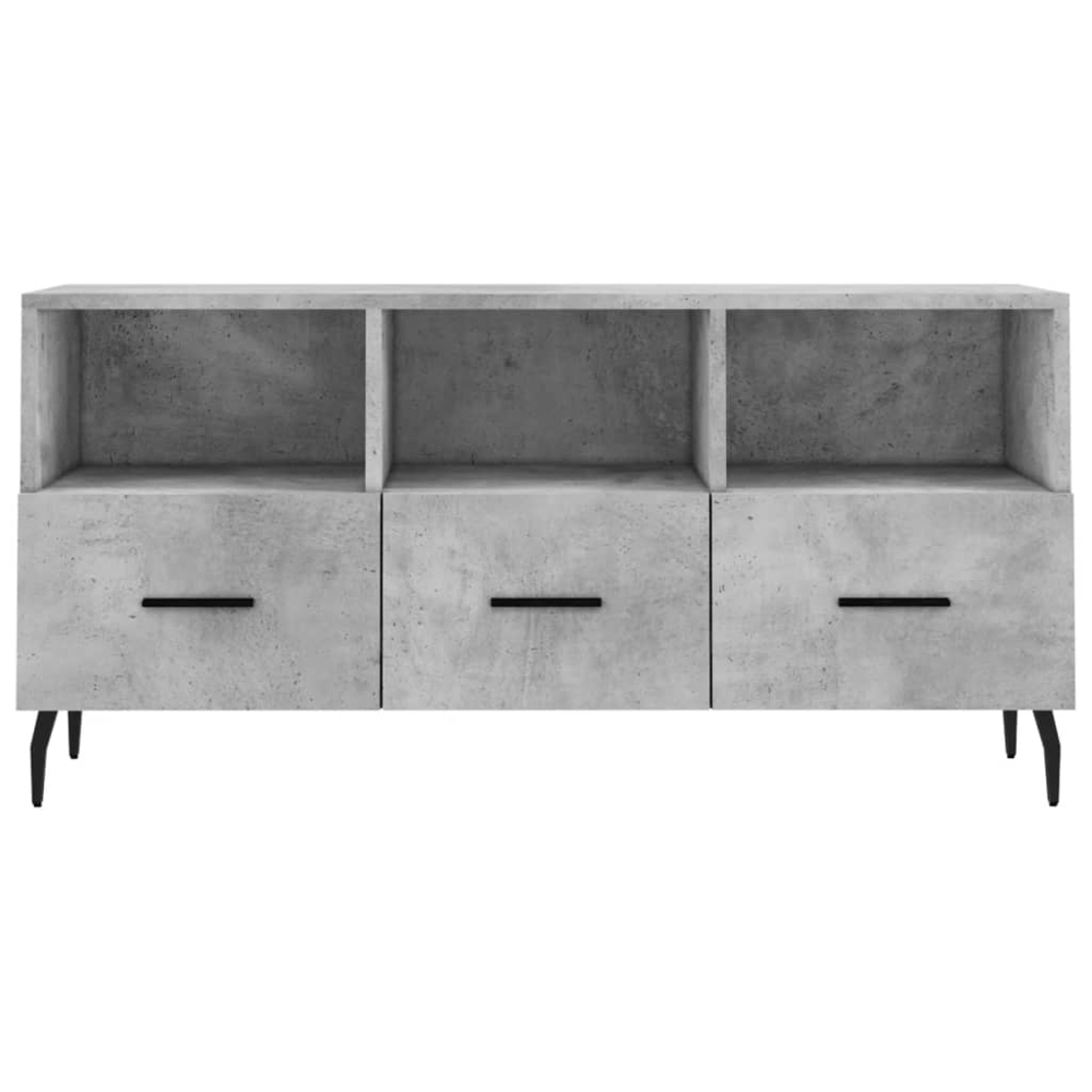vidaXL 3 Drawer 3 Shelf Concrete Grey TV Cabinet Image 5