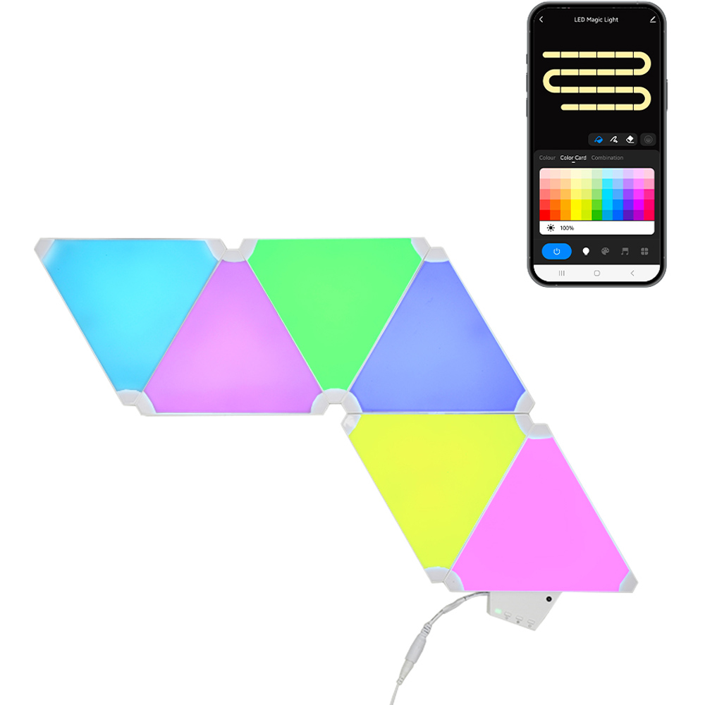 ValueLights Smart App-Control Music Sync Wall Gaming Triangle Light Kit Image 1