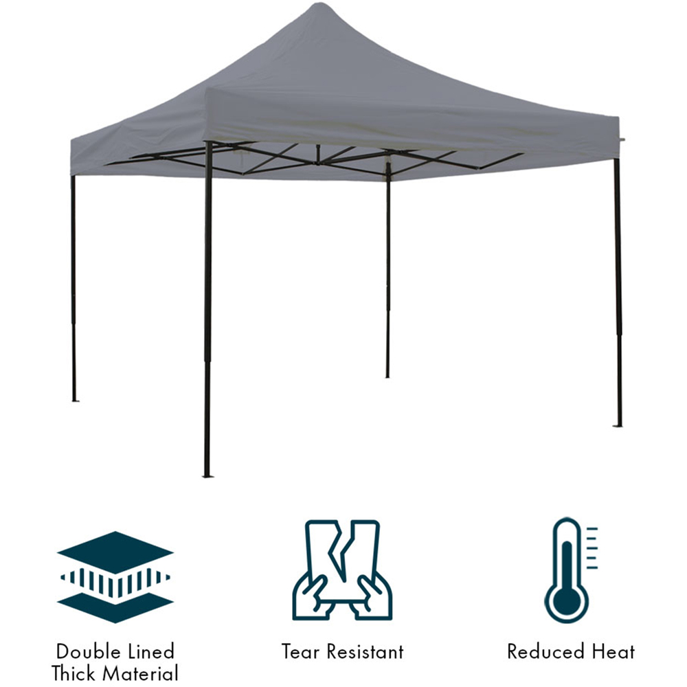 Jack Stonehouse 6 x 3m Dark Grey Pop Up Gazebo Image 8