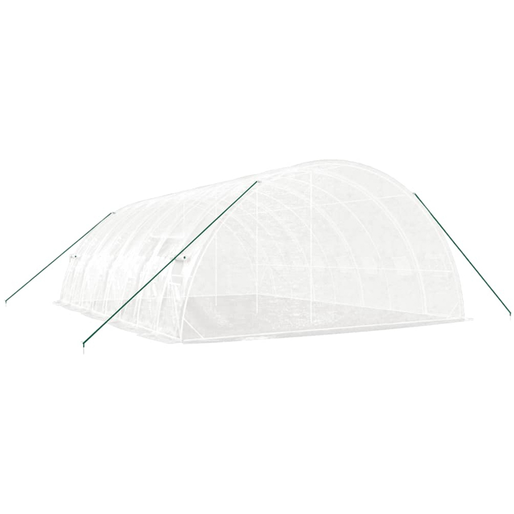 vidaXL White Polyethylene Galvanised Steel Frame 26.2 x 19.6ft Greenhouse Image 2