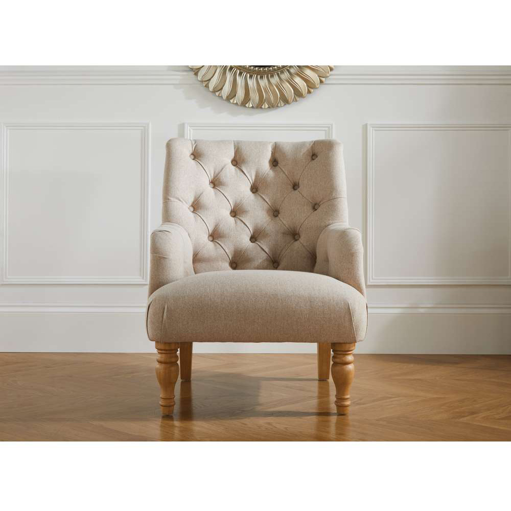 Padstow Button Back Wheat Armchair Image 8