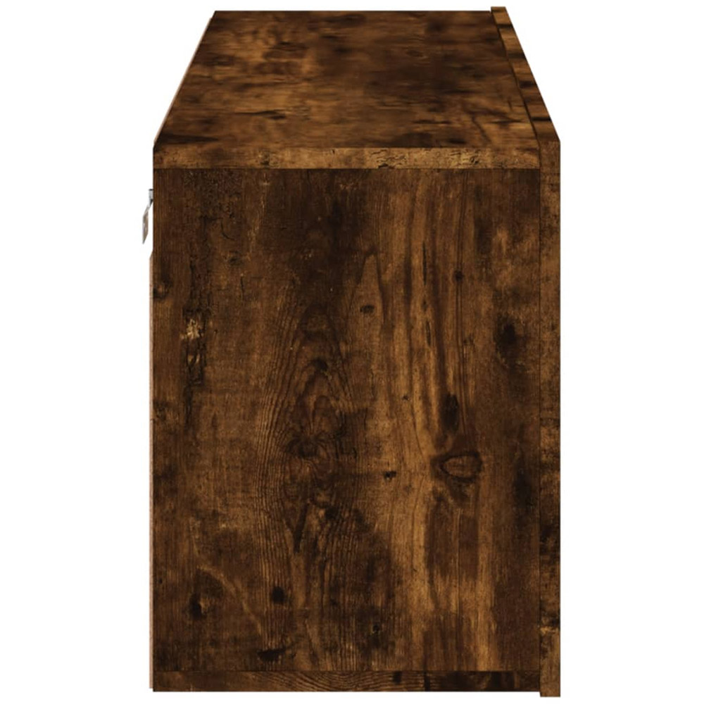 vidaXL 2 Door Smoked Oak Wall Mounted TV Cabinet Image 7