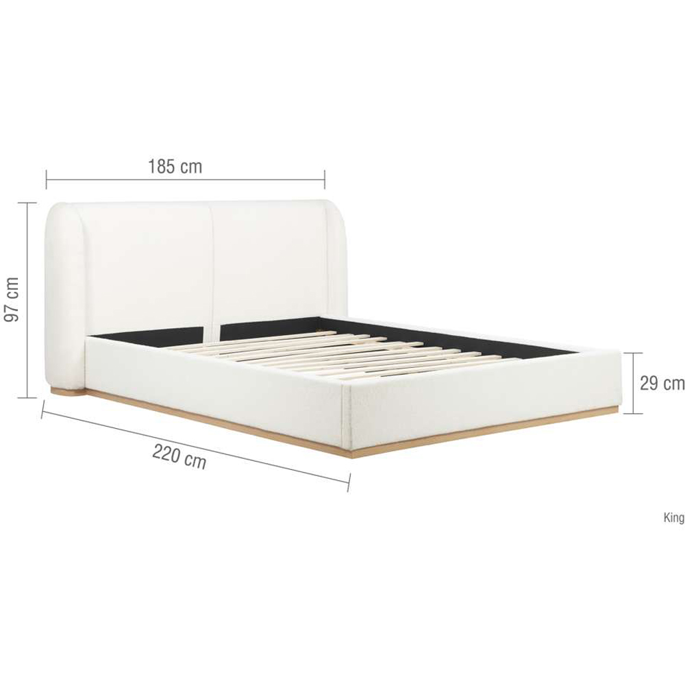 Birlea Eden King Size Boucle Bed Frame with Curved Headboard Image 8