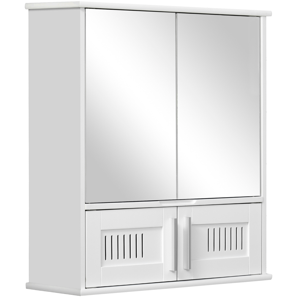 Kleankin White Bathroom Mirror Cabinet Image 2