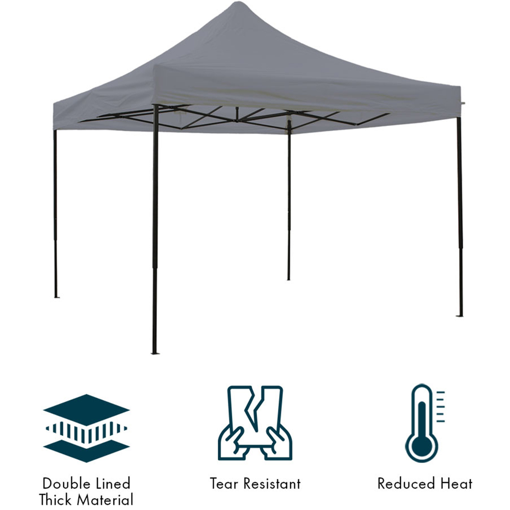 Jack Stonehouse 2 x 2m Dark Grey Pop Up Gazebo Image 8