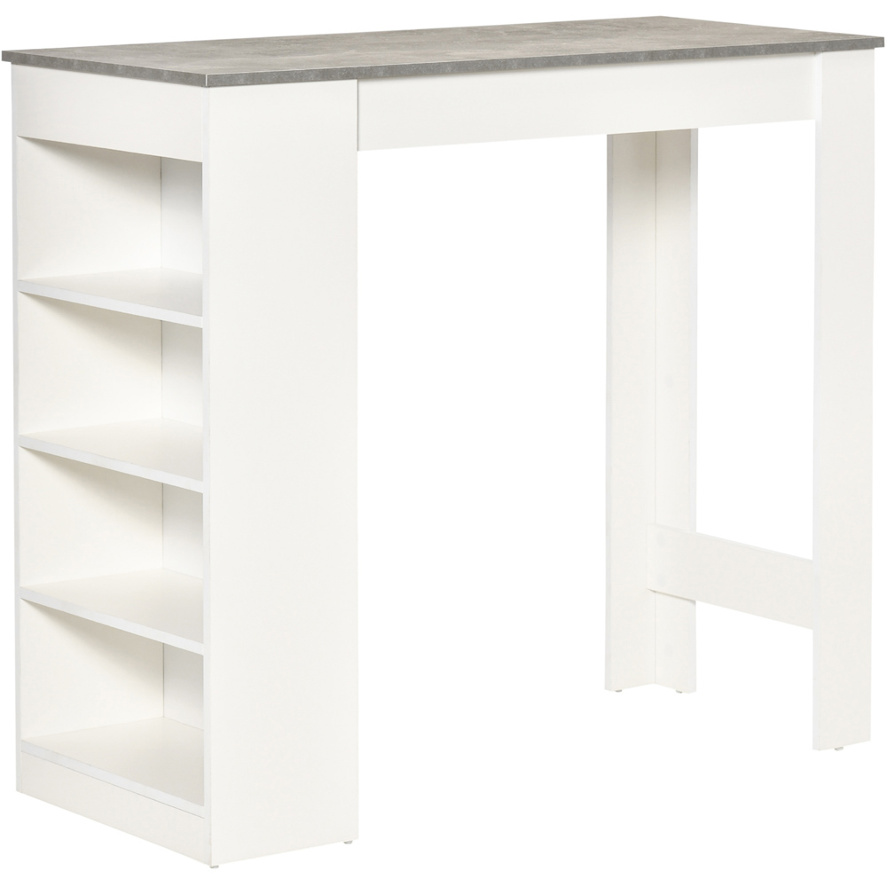 Portland Grey Table with 4 Tier Storage Shelf Image 2