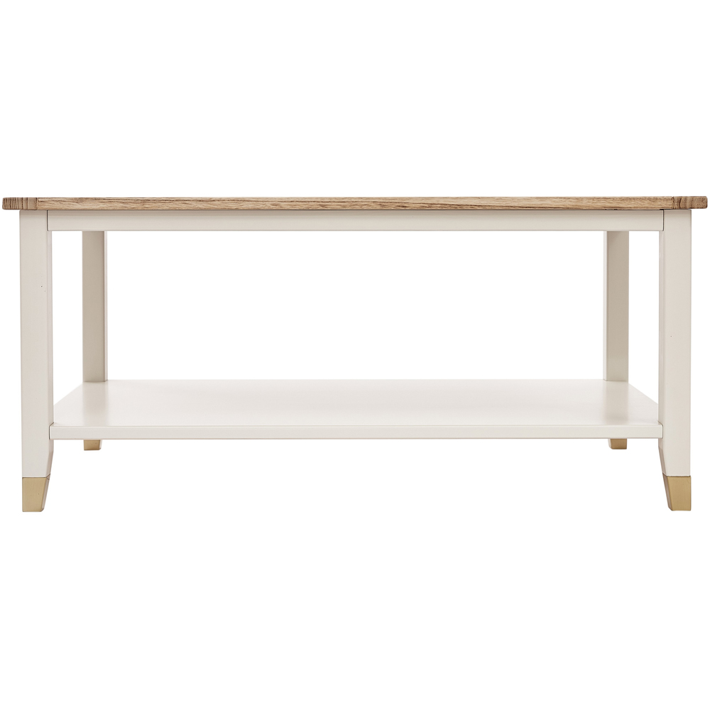 Palazzi White Natural Coffee Table Image 3