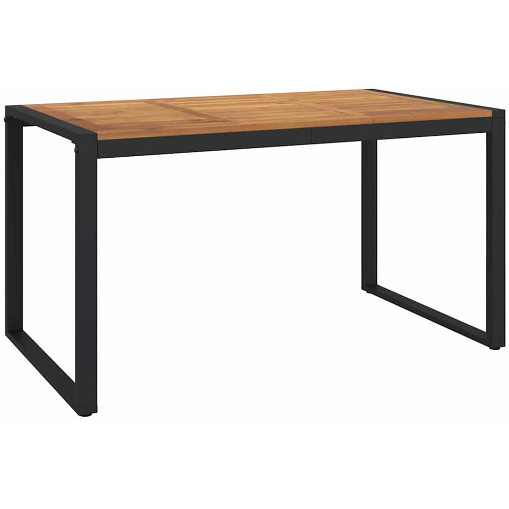vidaXL Brown and Grey Solid Wood Acacia Garden Table 140cm Image 2