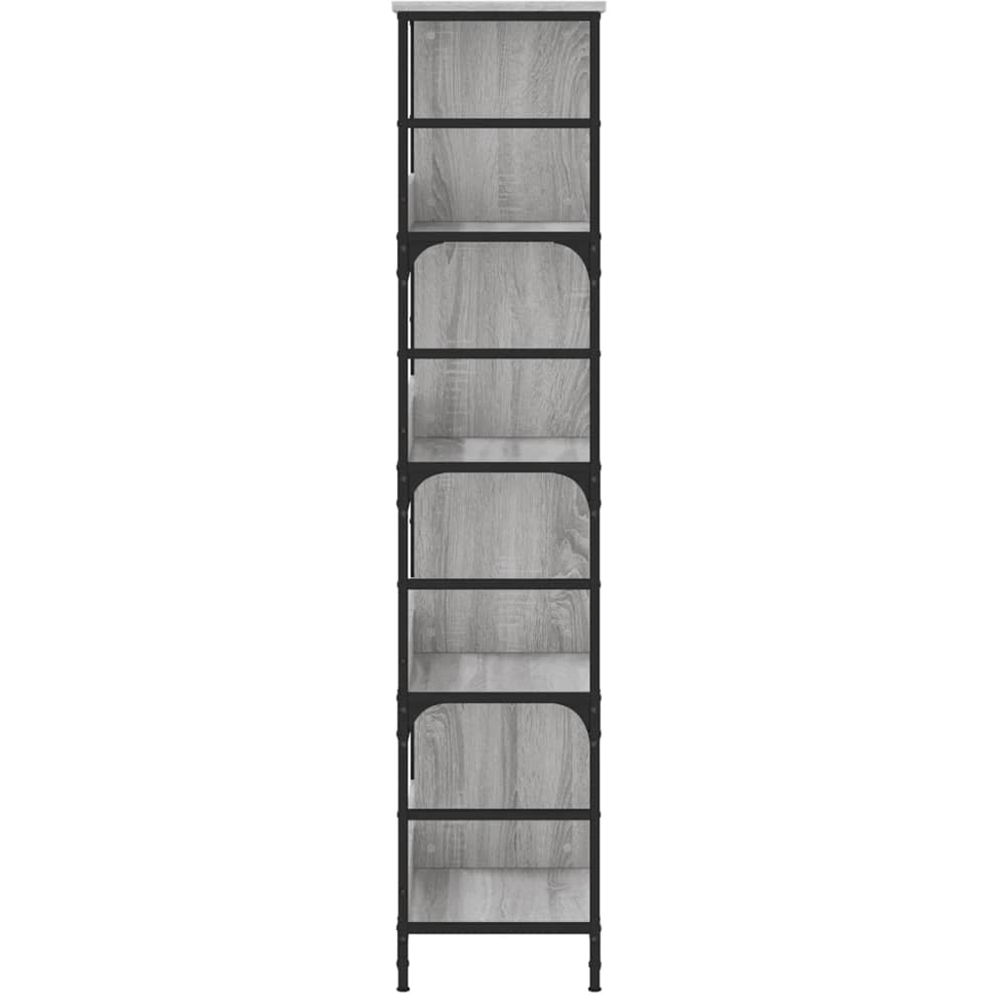 vidaXL 8 Open Shelf Grey Sonoma Bookshelf Image 5