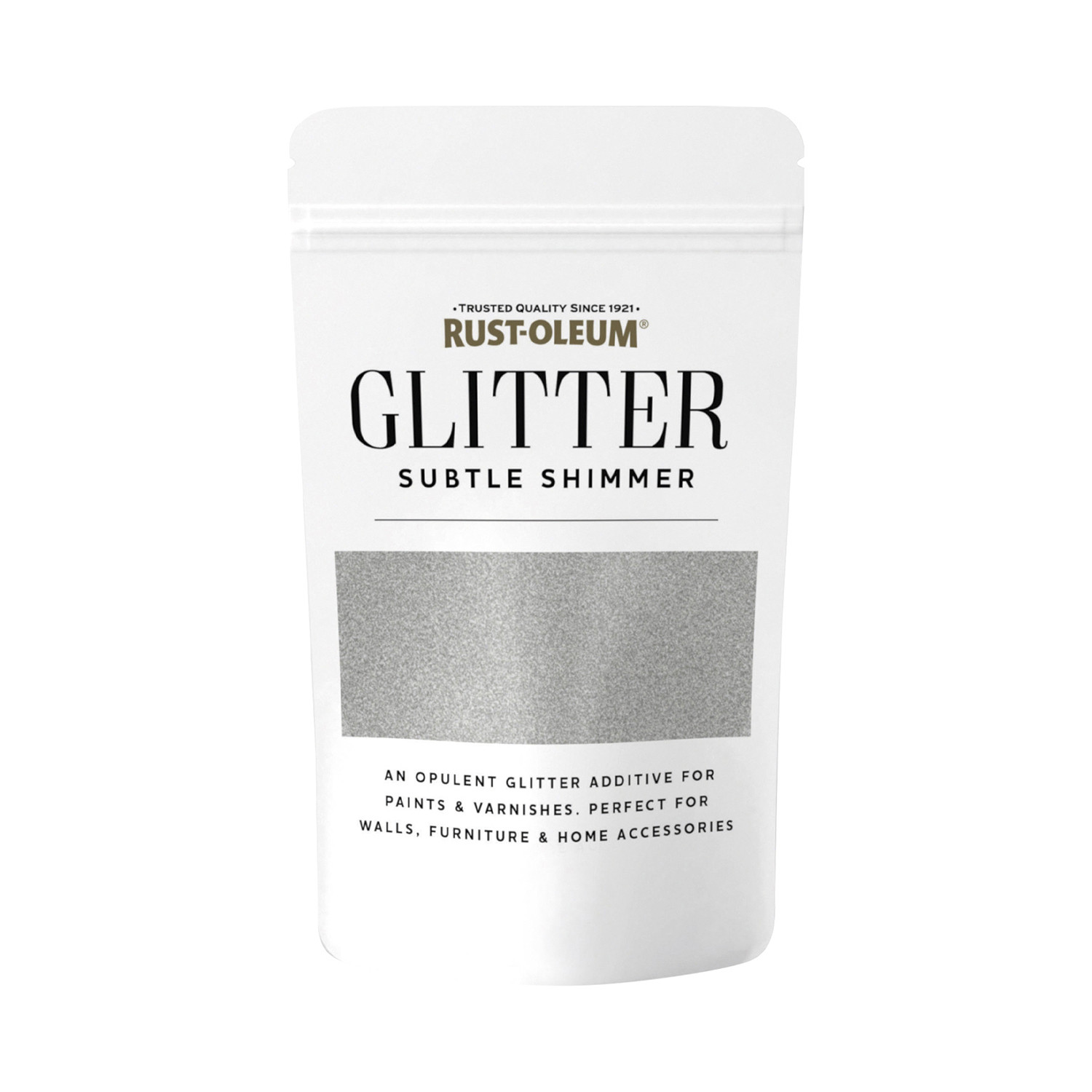 Rust-Oleum Silver Glitter Pouch Image 1