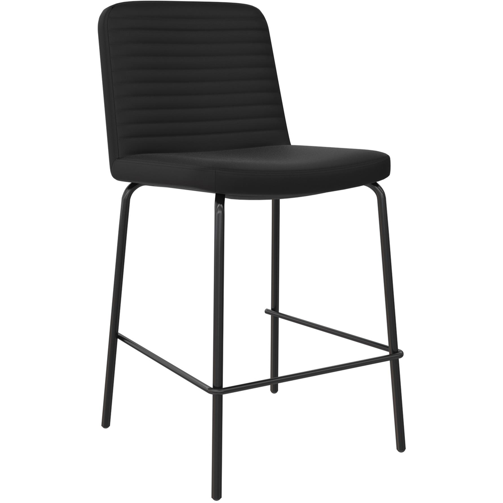 Dorel Corey Black Faux Leather Counter Stool Image 2