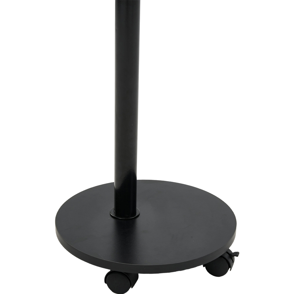 Living and Home Natural Wood Round Side Table with Lockable Castors Image 3