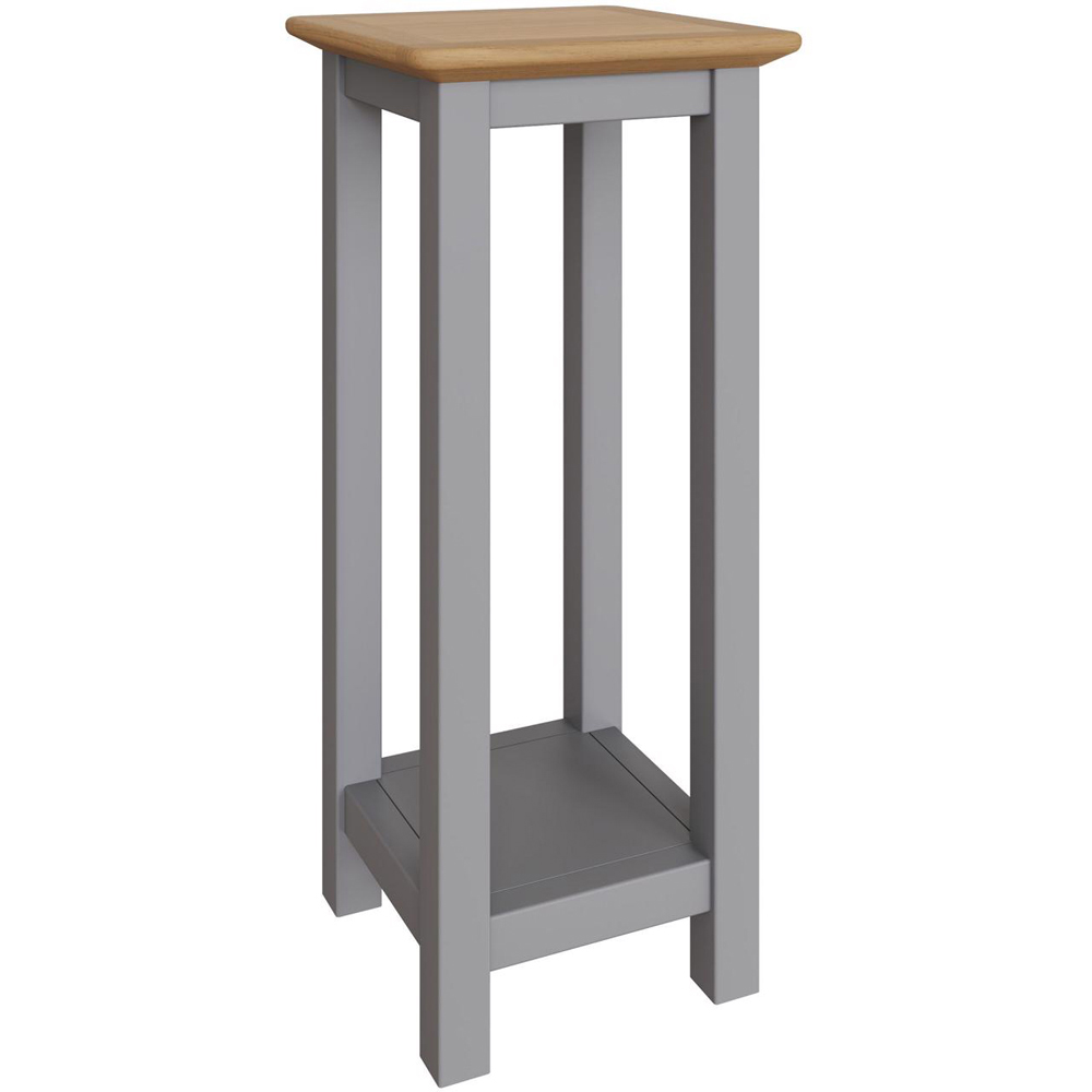 FWStyle Taberno Single Shelf Dove Grey and Oak Side Table Image 2