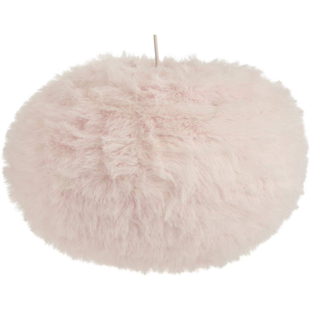 Wilko Pink Faux Feather Large Pendant Shade Image 1
